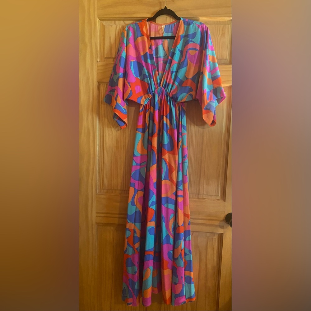 Tyche Colorful Abstract Maxi Dress